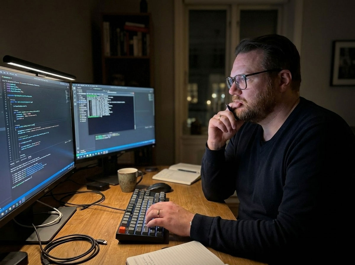 Vid skrivbordet